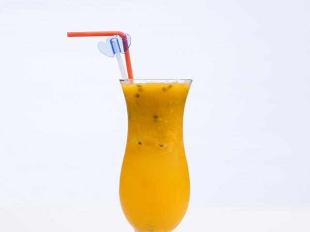 Homemade lemonade - orange with passion fruit
